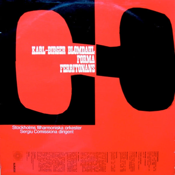 Front cover of Karl-Birger Blomdahl / Zoltán Kodály – Forma Ferritonans - Danser Från Galanta, Expo Norr, Sweden, 1965