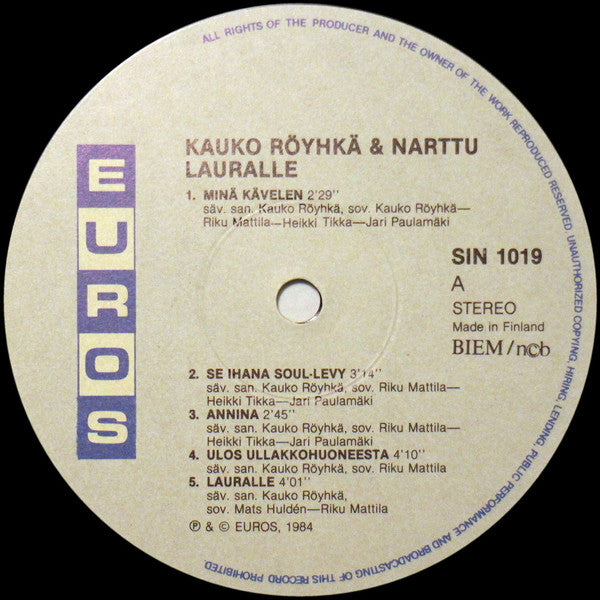 Kauko Röyhkä & Narttu – Lauralle, image 3