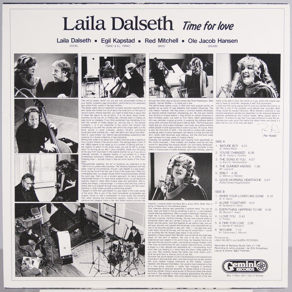 Laila Dalseth Featuring Red Mitchell – Time For Love, image 2