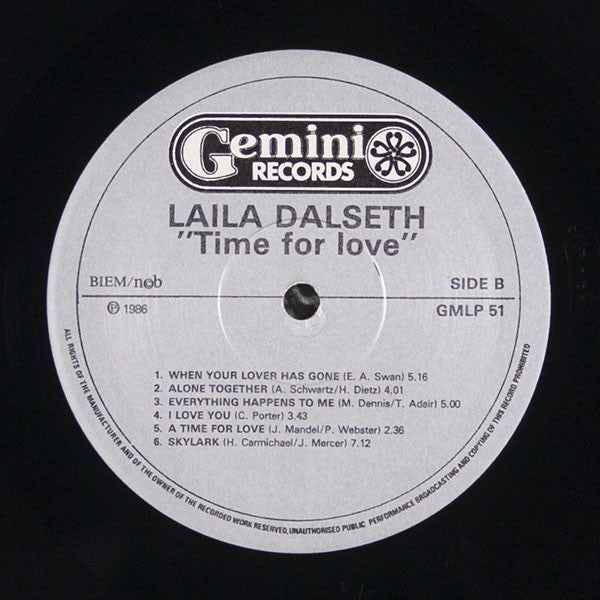Laila Dalseth Featuring Red Mitchell – Time For Love, image 4