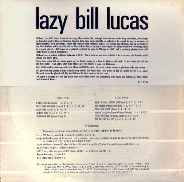 Lazy Bill Lucas & His Friends – Lazy Bill Lucas & His Friends, image 3