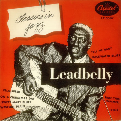 Front cover of Leadbelly – Classics In Jazz, Capitol Records, UK, 1953