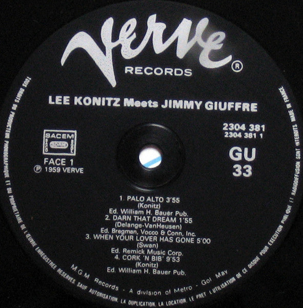 Lee Konitz Meets Jimmy Giuffre – Lee Konitz Meets Jimmy Giuffre, image 3