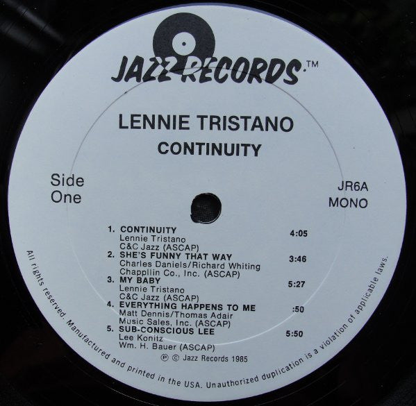Lennie Tristano – Continuity, image 3