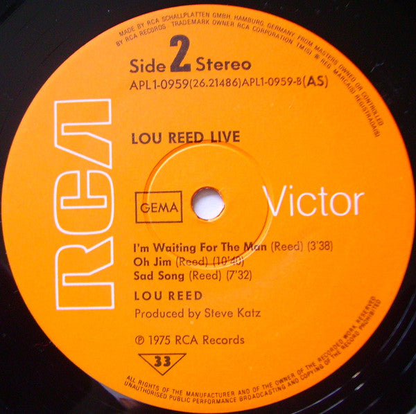 Lou Reed – Lou Reed Live, image 4