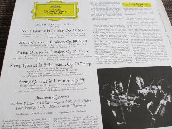 Ludwig van Beethoven - Amadeus-Quartett – String Quartets Op. 59 No. 1-3, Op. 74, Op. 95, image 3