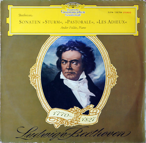 Front cover of Ludwig van Beethoven / Andor Foldes – Sonaten "Sturm", "Pastorale", "Les Adieux", Deutsche Grammophon, Germany, 1962