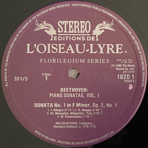 Ludwig van Beethoven, Malcolm Binns – Piano Sonatas Vol. 1 (The Piano Sonatas 1795-1798), image 4