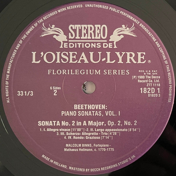 Ludwig van Beethoven, Malcolm Binns – Piano Sonatas Vol. 1 (The Piano Sonatas 1795-1798), image 5