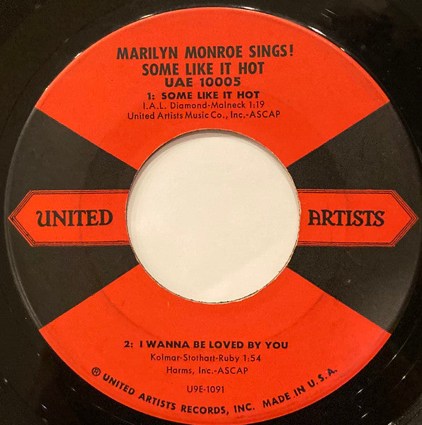Front cover of Marilyn Monroe – Marilyn Monroe Sings! Some Like It Hot, United Artists Records, US, 1959