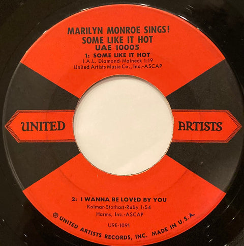 Front cover of Marilyn Monroe – Marilyn Monroe Sings! Some Like It Hot, United Artists Records, US, 1959