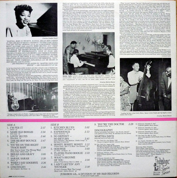 Martha Davis And Her Torrid Trio – You're On The Right Track Baby, image 2