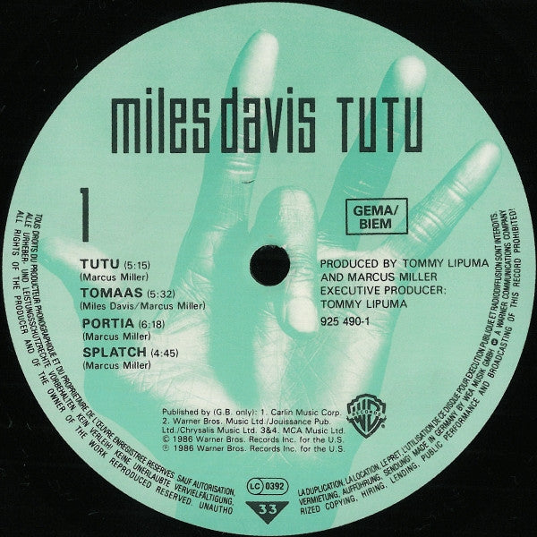 Miles Davis – Tutu, image 3