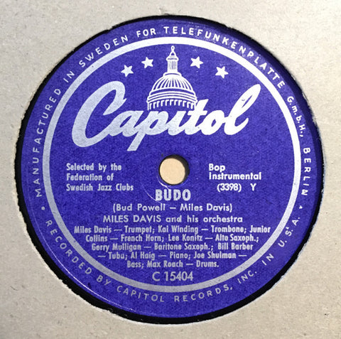 Front cover of Miles Davis And His Orchestra – Budo / Move, Capitol Records, Sweden