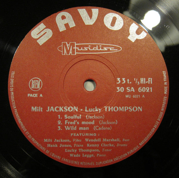 Milt Jackson - Lucky Thompson Quintet – Milt Jackson - Lucky Thompson Quintet, image 3