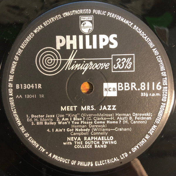 Neva Raphaello With The Dutch Swing College Band – Meet Mrs. Jazz, image 3