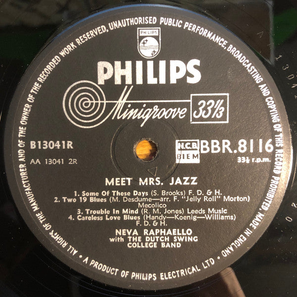 Neva Raphaello With The Dutch Swing College Band – Meet Mrs. Jazz, image 4