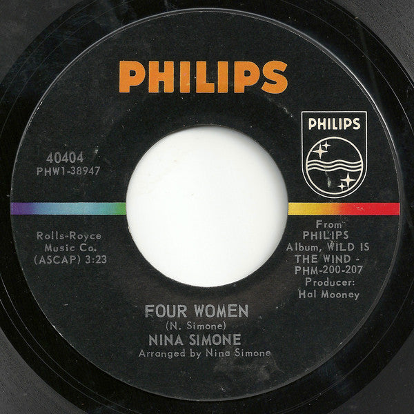 Front cover of Nina Simone – Four Women, Philips, US, 1966