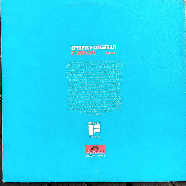 Ornette Coleman – In Europe Volume 1, image 3