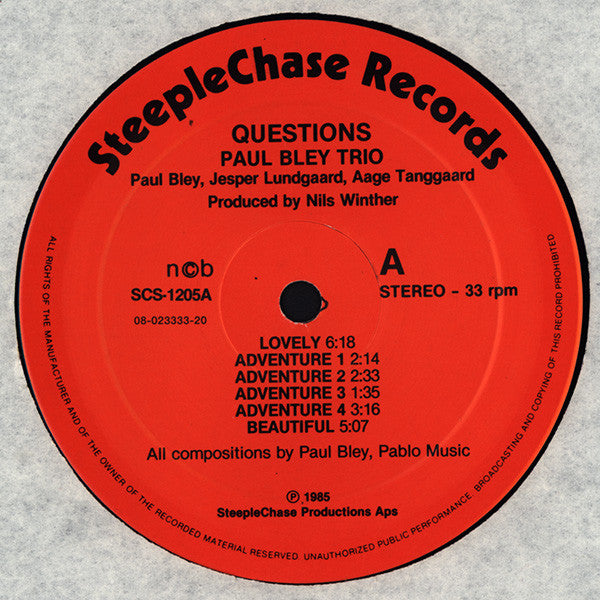 Paul Bley Trio – Questions, image 3