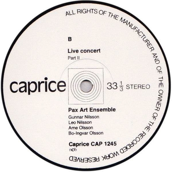 Pax Art Ensemble – Live Concert, image 4