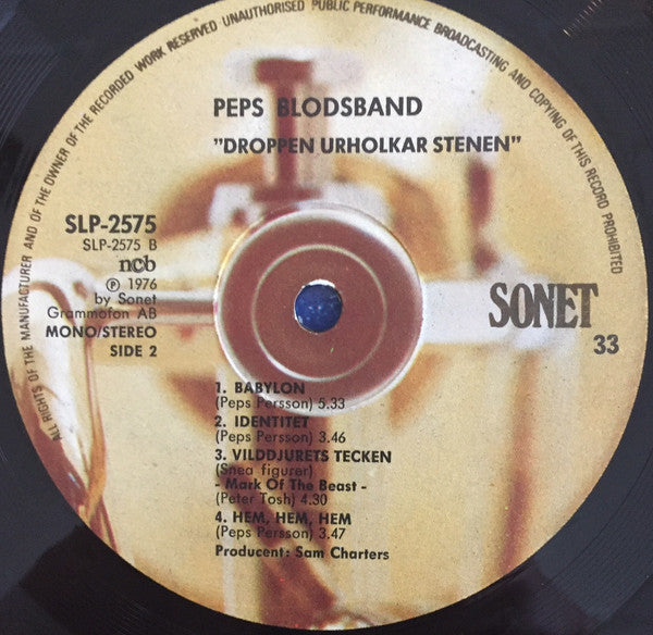 Peps Blodsband – Droppen Urholkar Stenen, image 4