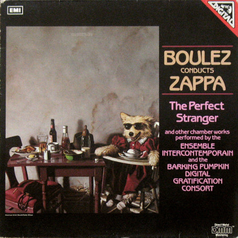 Front cover of Boulez Conducts Zappa – The Perfect Stranger, EMI, UK, 1984