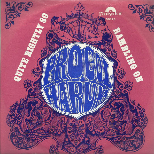 Front cover of Procol Harum – Quite Rightly So / Rambling On, Polydor, Norway, 1968