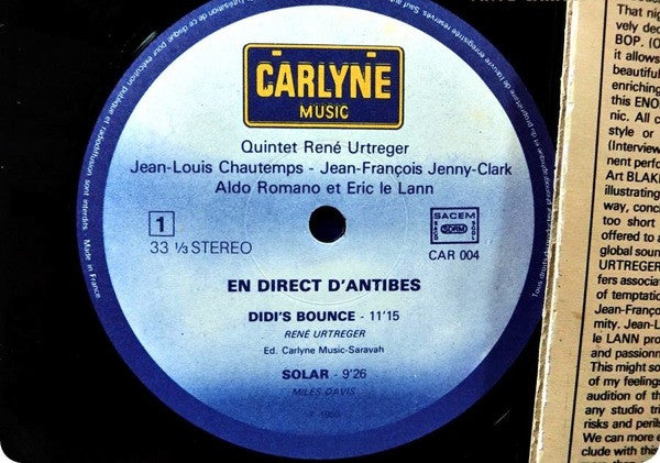 Quintet René Urtreger - Jean-Louis Chautemps, Jean-François Jenny-Clark, Aldo Romano Et Eric Le Lann – En Direct D'Antibes, image 3