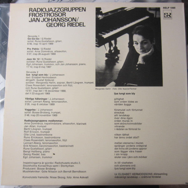 Radiojazzgruppen / Jan Johansson / Georg Riedel – Frostrosor, image 2