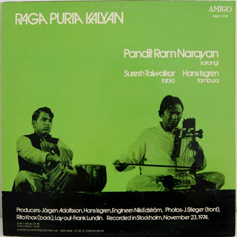 Pandit Ram Narayan – Raga Puria Kalyan, image 2