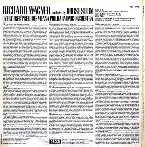Richard Wagner, Horst Stein Conducting Vienna Philharmonic Orchestra – Wagner: Overtures And Preludes, image 2