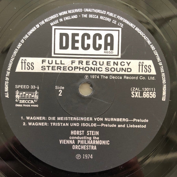 Richard Wagner, Horst Stein Conducting Vienna Philharmonic Orchestra – Wagner: Overtures And Preludes, image 4
