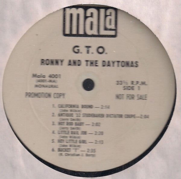 Ronny & The Daytonas – G.T.O., image 3