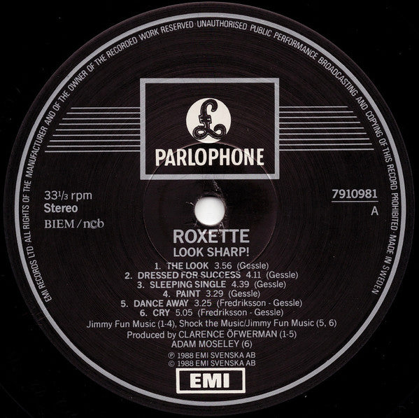 Roxette – Look Sharp!, image 3
