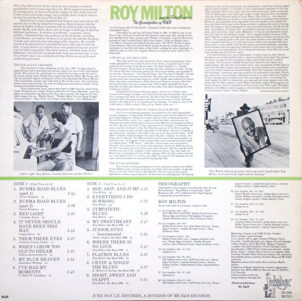 Roy Milton & His Solid Senders – The Grandfather Of R&B, image 4