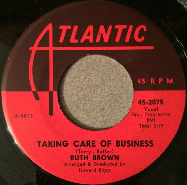 Front cover of Ruth Brown – Taking Care Of Business / Honey Boy, Atlantic, US, 1960