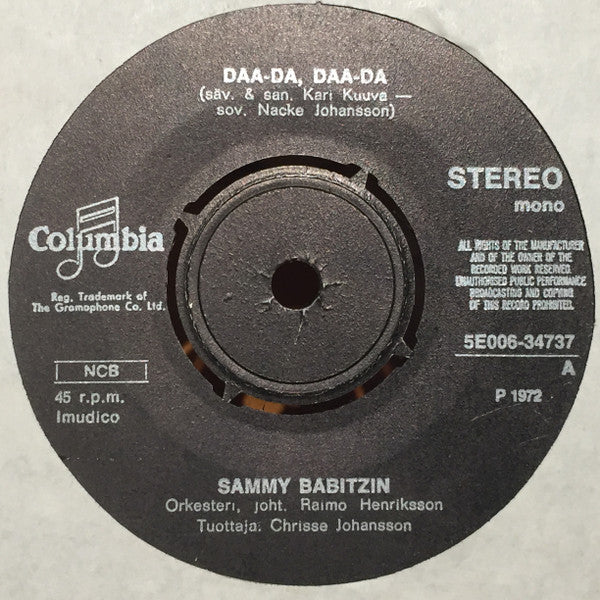 Sammy Babitzin – Daa-Da, Daa-Da / Pienen Pojan Nukkeshow, image 2