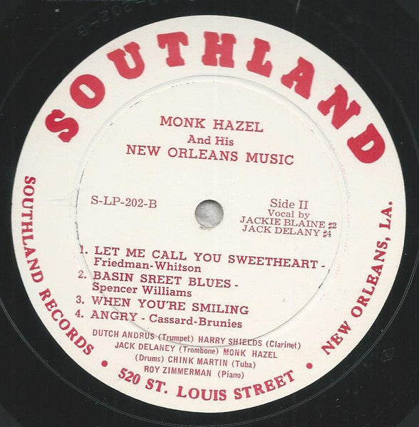 Santo Pecora & Monk Hazel – Santo And His New Orleans Rhythm Kings / Monk Hazel And His New Orleans Music, image 4
