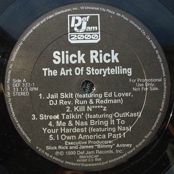 Front cover of Slick Rick – The Art Of Storytelling, Def Jam 2000, US, 1999
