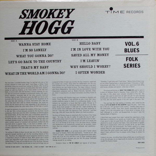 Smokey Hogg – Blues Folk Series Volume 6, image 2