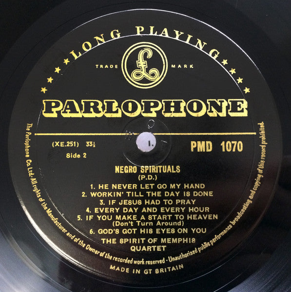 The Spirit Of Memphis Quartet – Negro Spirituals, image 4