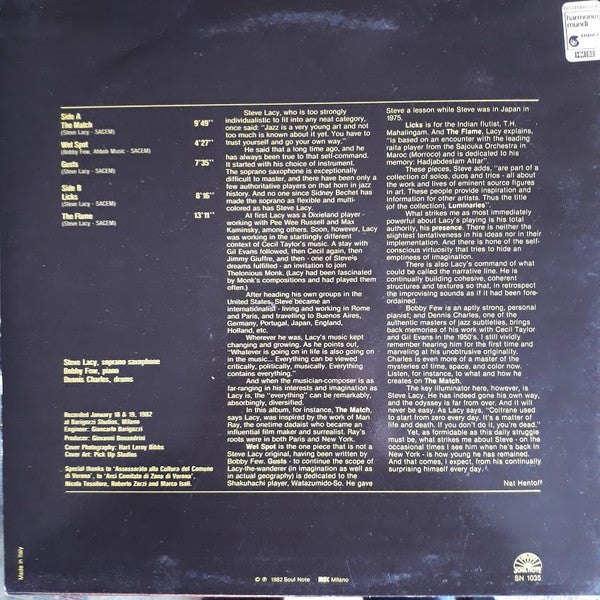 Steve Lacy Feat. Bobby Few And Dennis Charles – The Flame, image 2