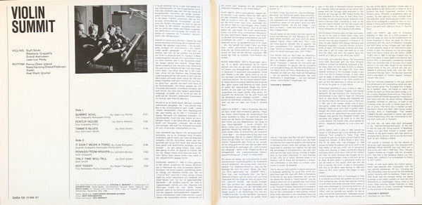 Stuff Smith / Stephane Grappelly / Svend Asmussen / Jean-Luc Ponty – Violin-Summit, image 2