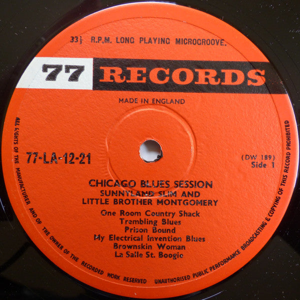 Sunnyland Slim And Little Brother Montgomery – Chicago Blues Session, image 3