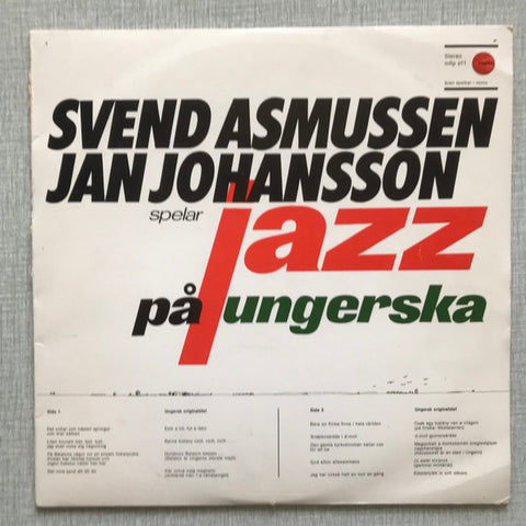 Front cover of Svend Asmussen, Jan Johansson – Svend Asmussen Och Jan Johansson Spelar Jazz På Ungerska, Megafon, Sweden, 1968