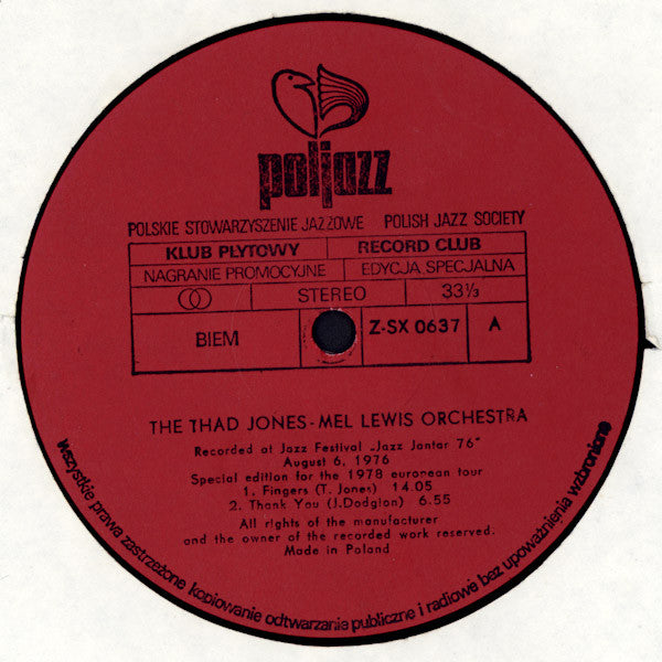 Thad Jones · Mel Lewis Orchestra – Live At Jazz Jantar, image 3