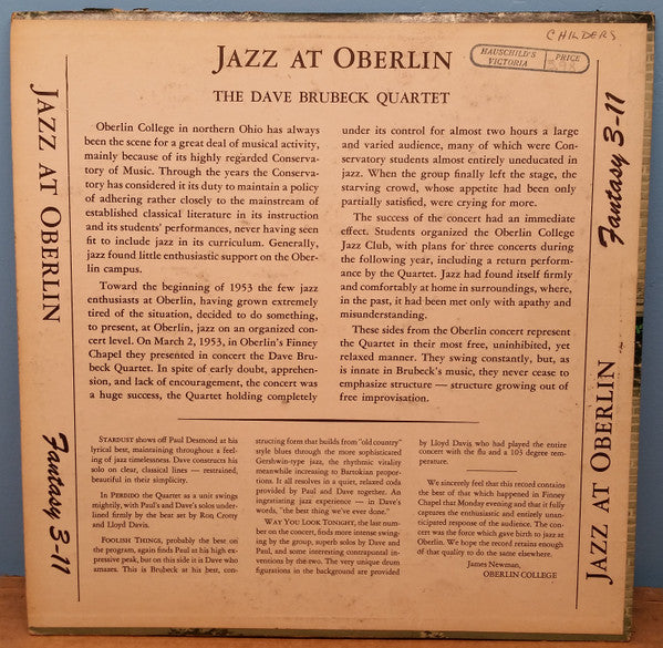 The Dave Brubeck Quartet – Jazz At Oberlin, image 2