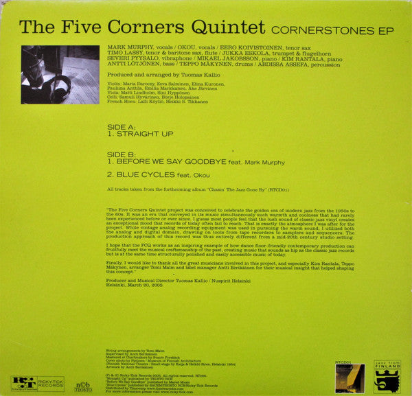 The Five Corners Quintet – Cornerstones EP, image 2