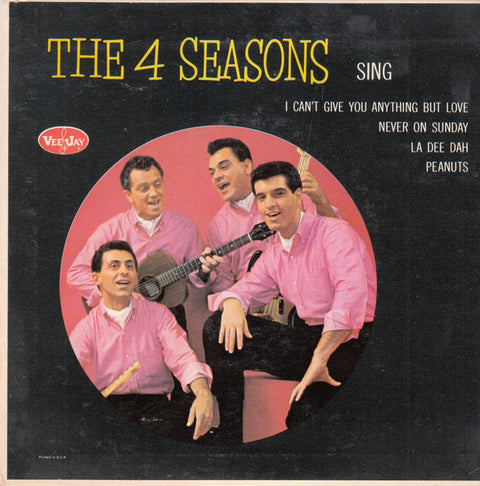 Front cover of The 4 Seasons – The 4 Seasons Sing, Vee Jay Records, US, 1962